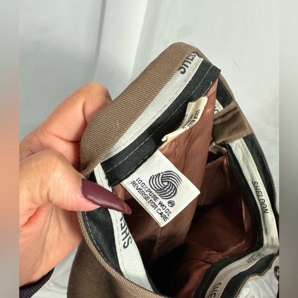 Vintage Sheldon 100% wool brown midi a-line skirt size 14 - Picture 8 of 12